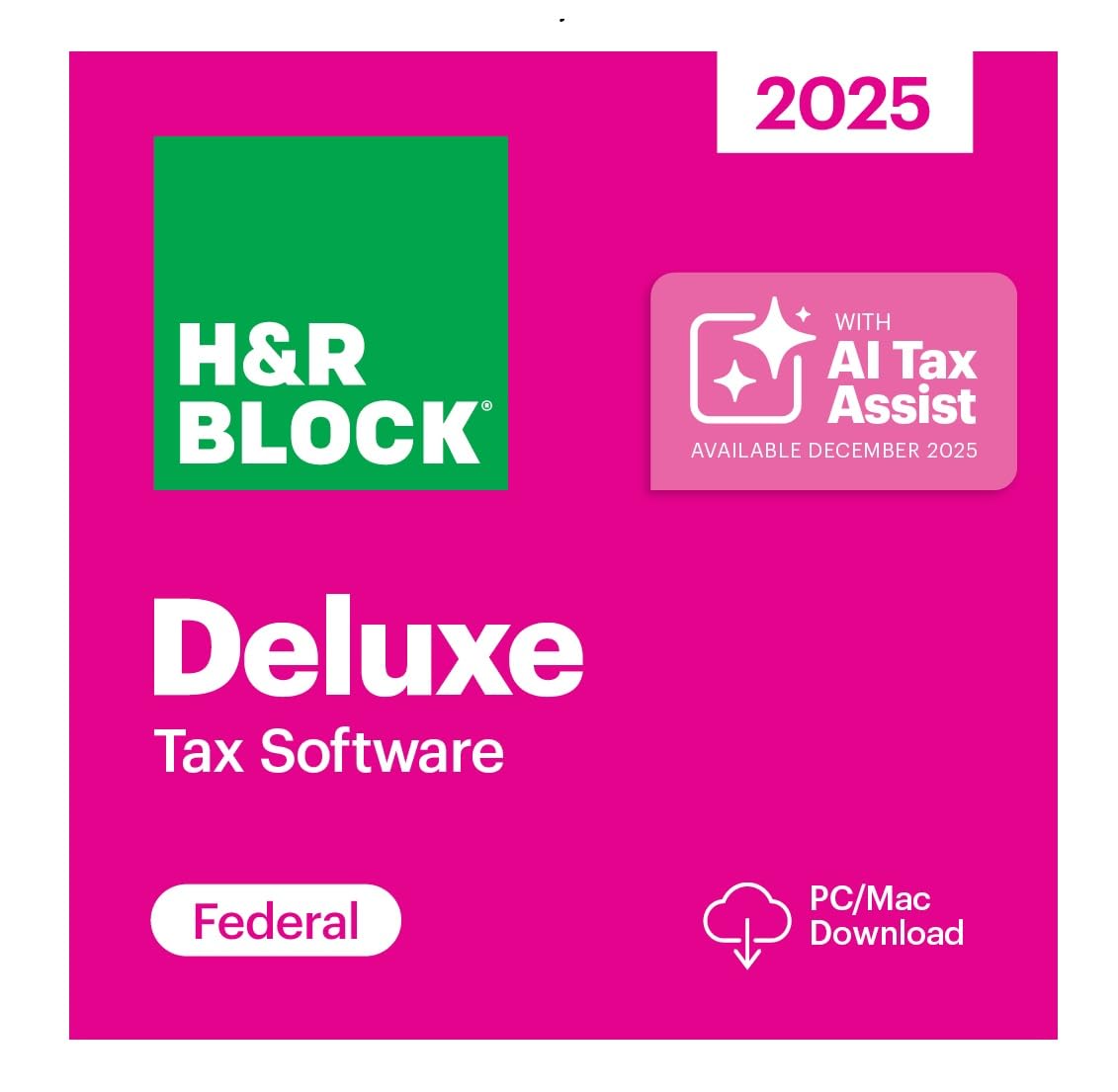 Premium H&R Block Tax Software Deluxe 2025 Win/Mac [PC/Mac Online Code] - FileSwift Edition