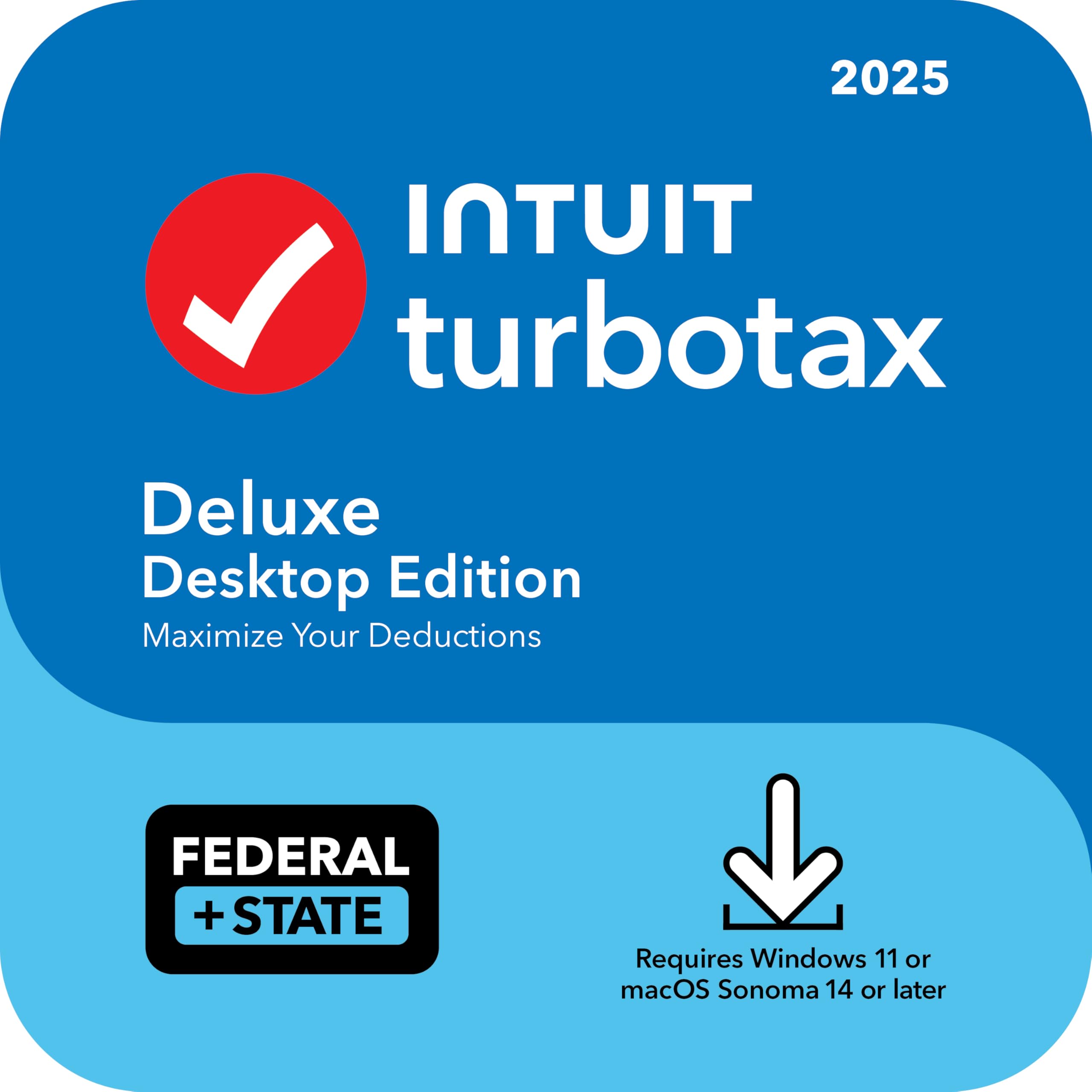 Premium TurboTax Deluxe Desktop Edition 2025, Federal & State Tax Return [Win11/Mac14 Download] - FileSwift Edition