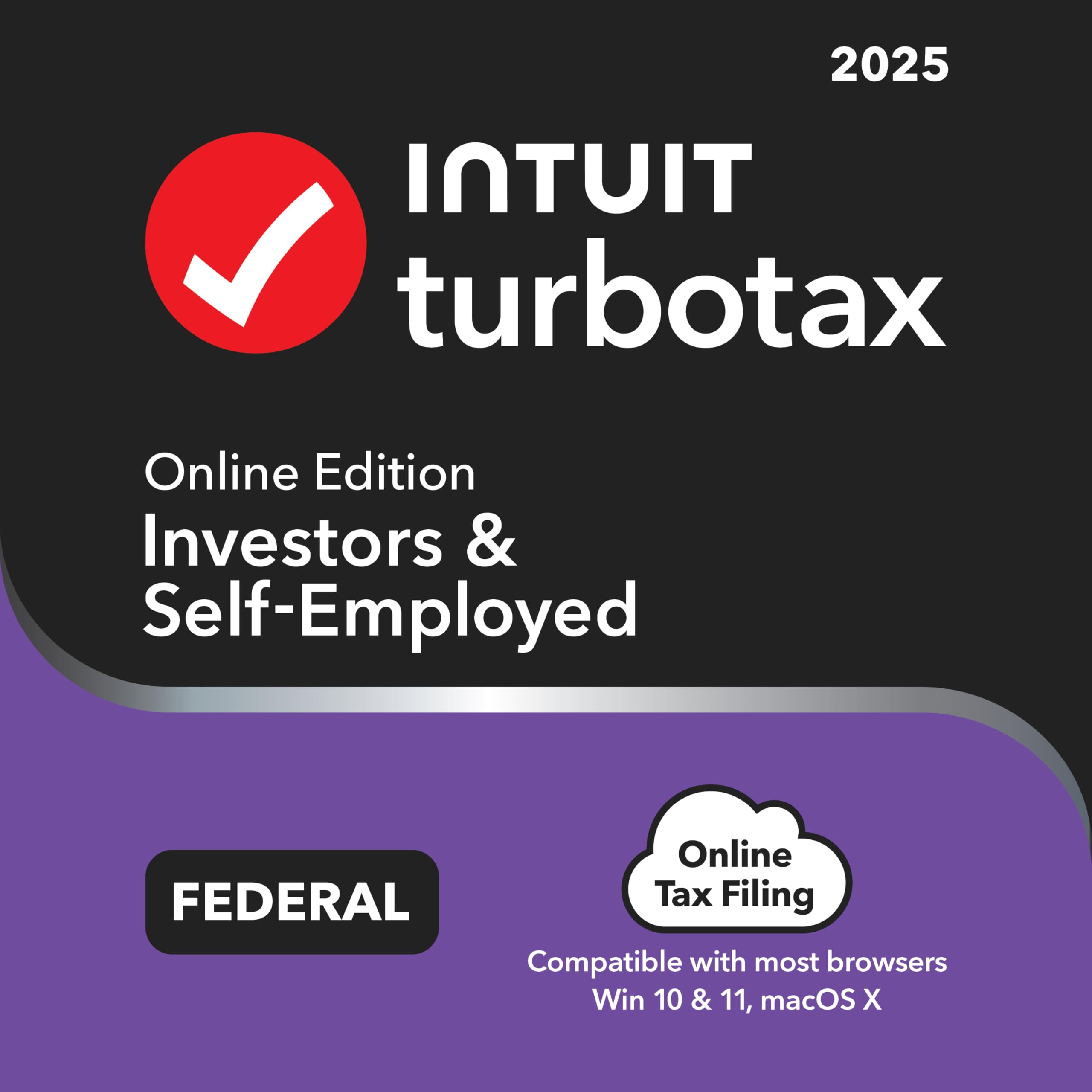 Premium TurboTax Online 2025, Investors & Self Employed, Federal Tax Return [Online Activation Code] - FileSwift Edition
