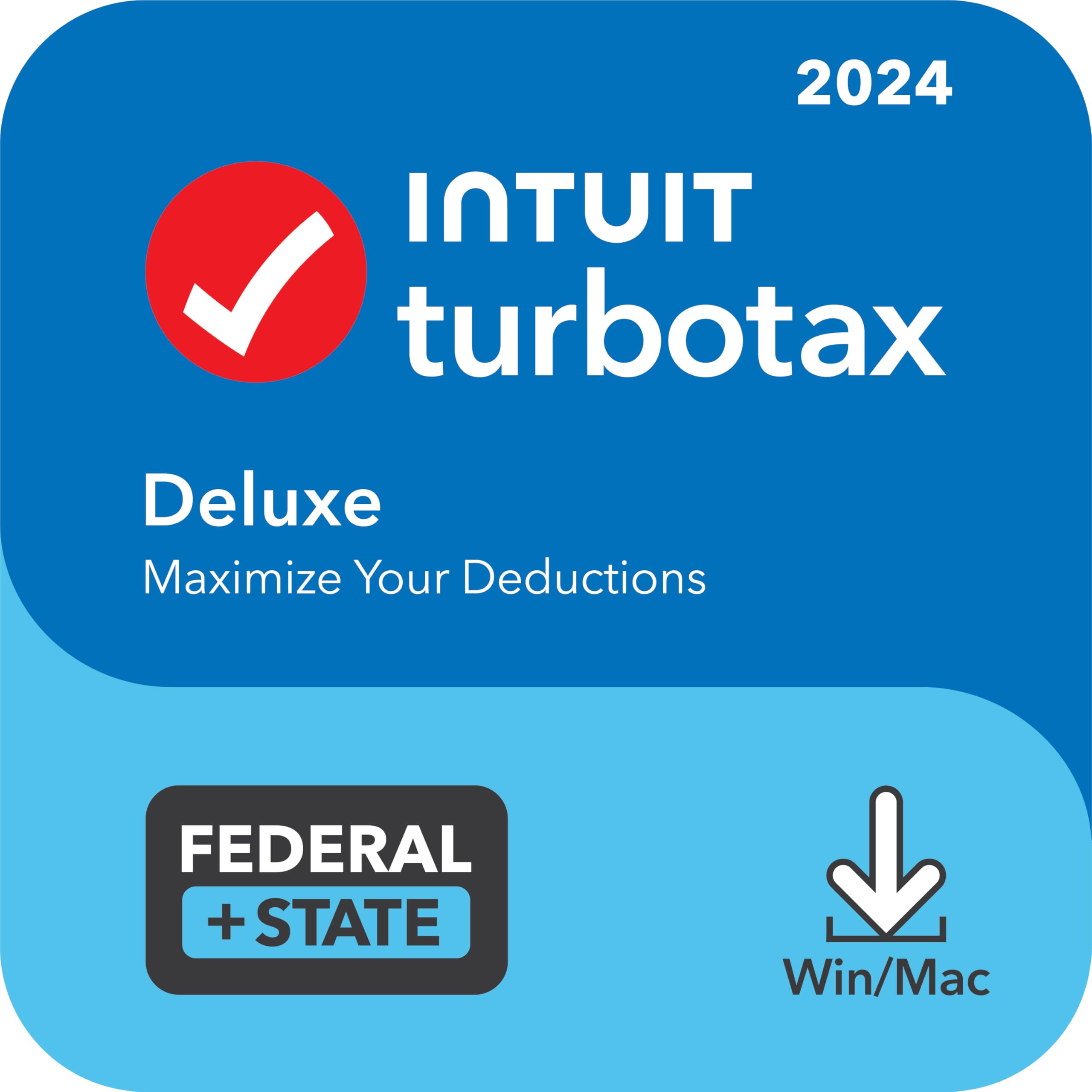 Premium TurboTax Deluxe 2024 Tax Software, Federal & State Tax Return [PC/MAC Download] - FileSwift Edition
