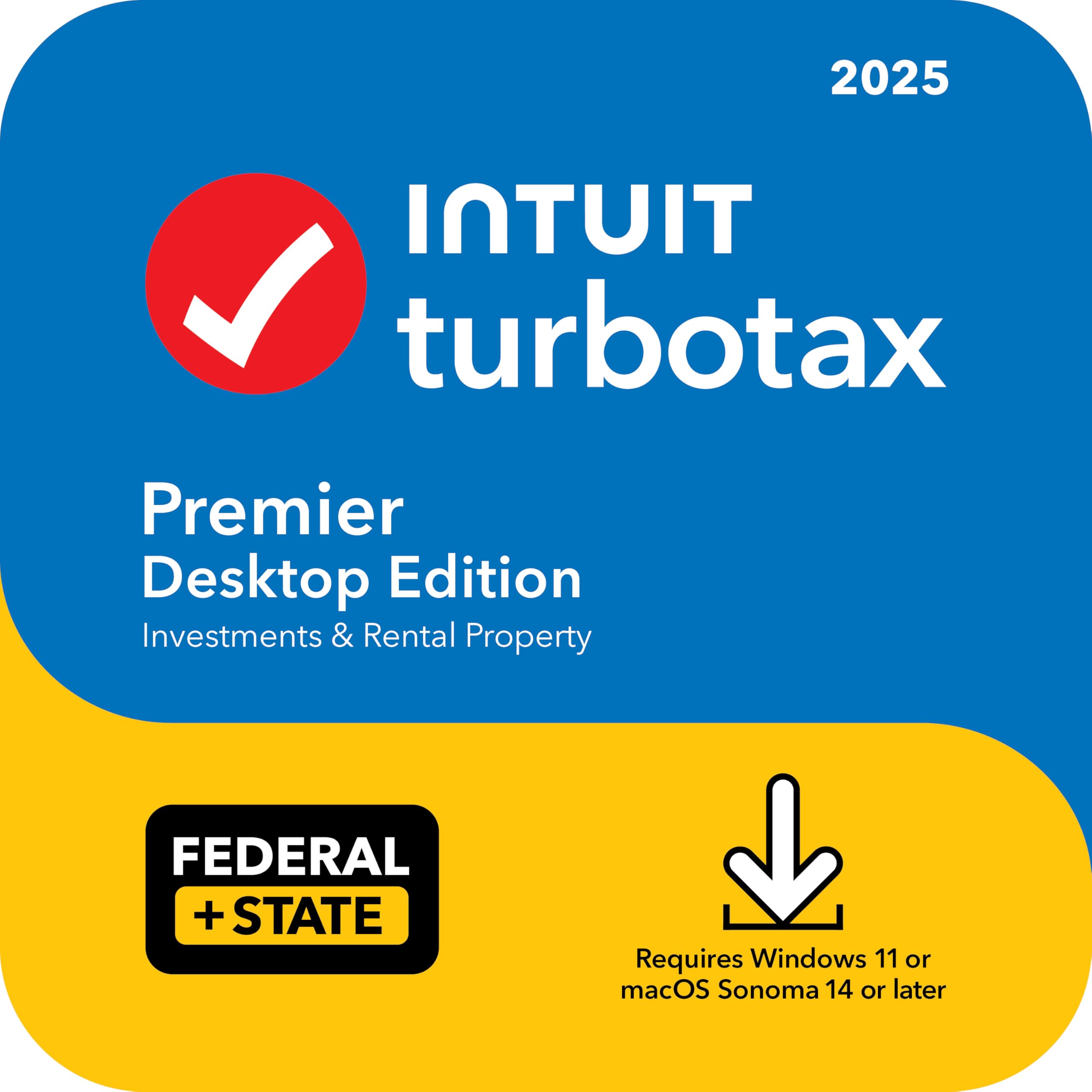 Premium TurboTax Premier Desktop Edition 2025, Federal & State Tax Return [Win11/Mac14 Download] - FileSwift Edition