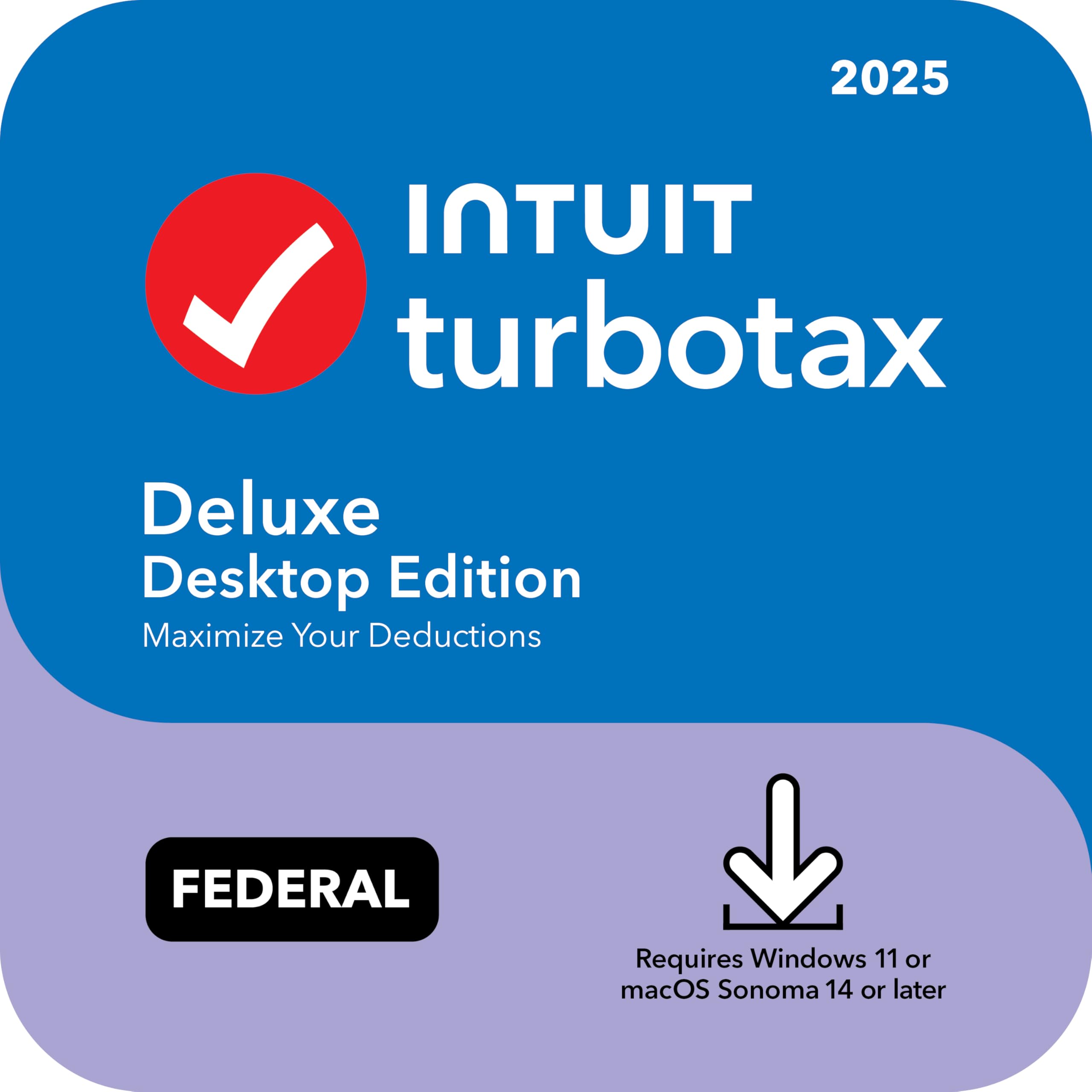 Premium TurboTax Deluxe Desktop Edition 2025, Federal Tax Return [Win11/Mac14 Download] - FileSwift Edition